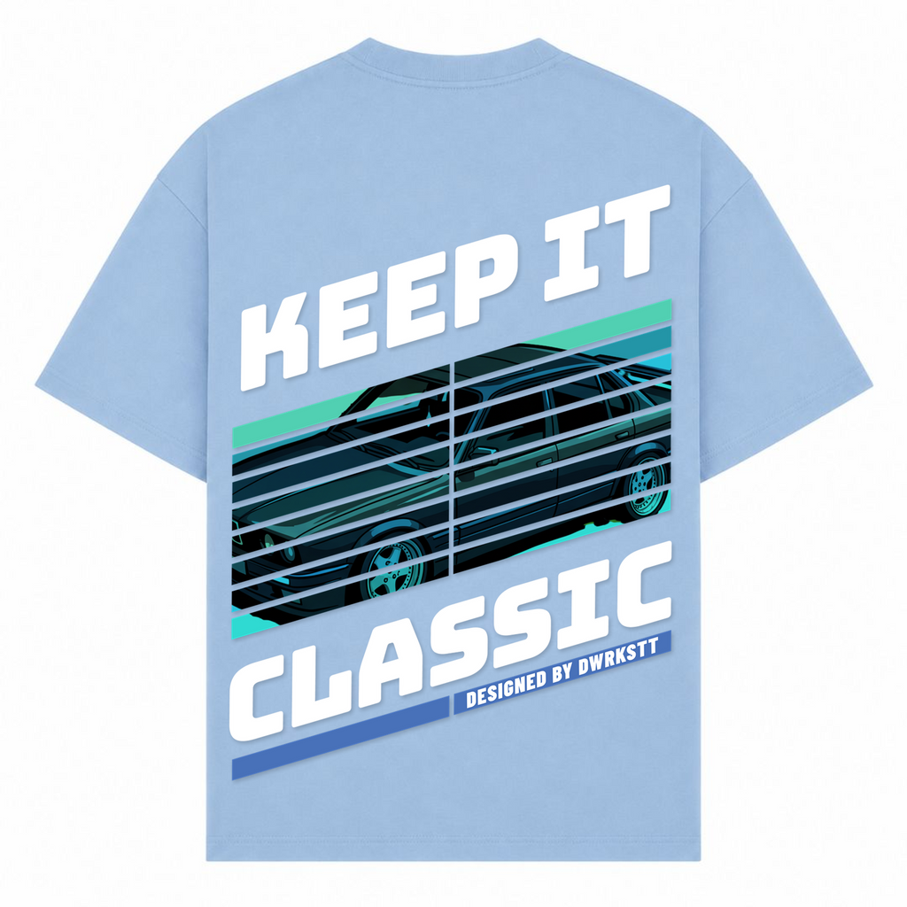Keep it Classic Tee - powder blue - Rueckseite
