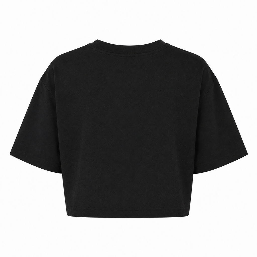Ladies Cropped Tee - schwarz - Rueckseite