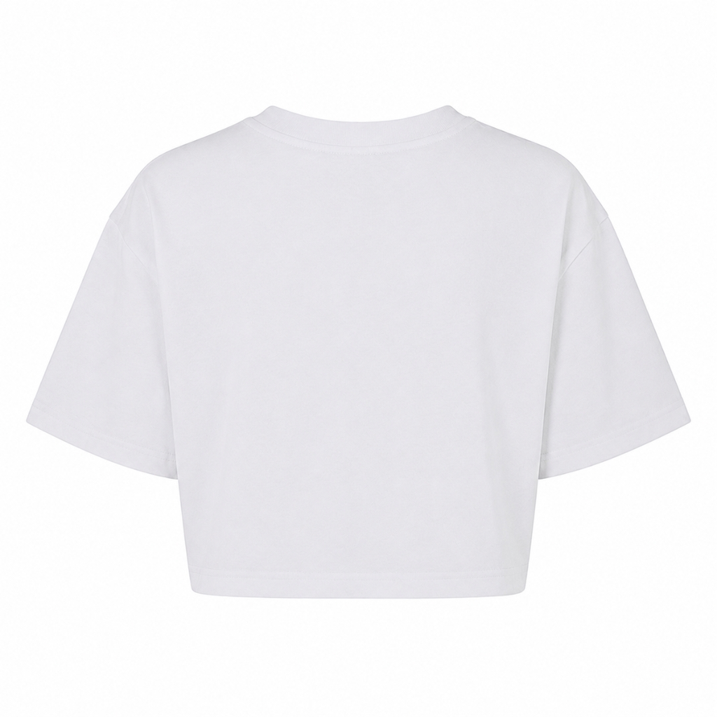 Ladies Cropped Tee - weiß - Rueckseite