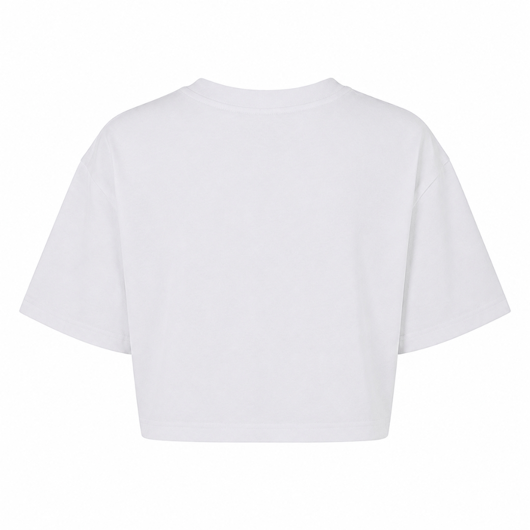 Ladies Cropped Tee - weiß - Rueckseite