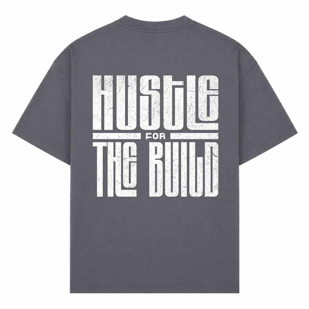 HUSTLE Oversized Tee - dark grey  - Rueckseite