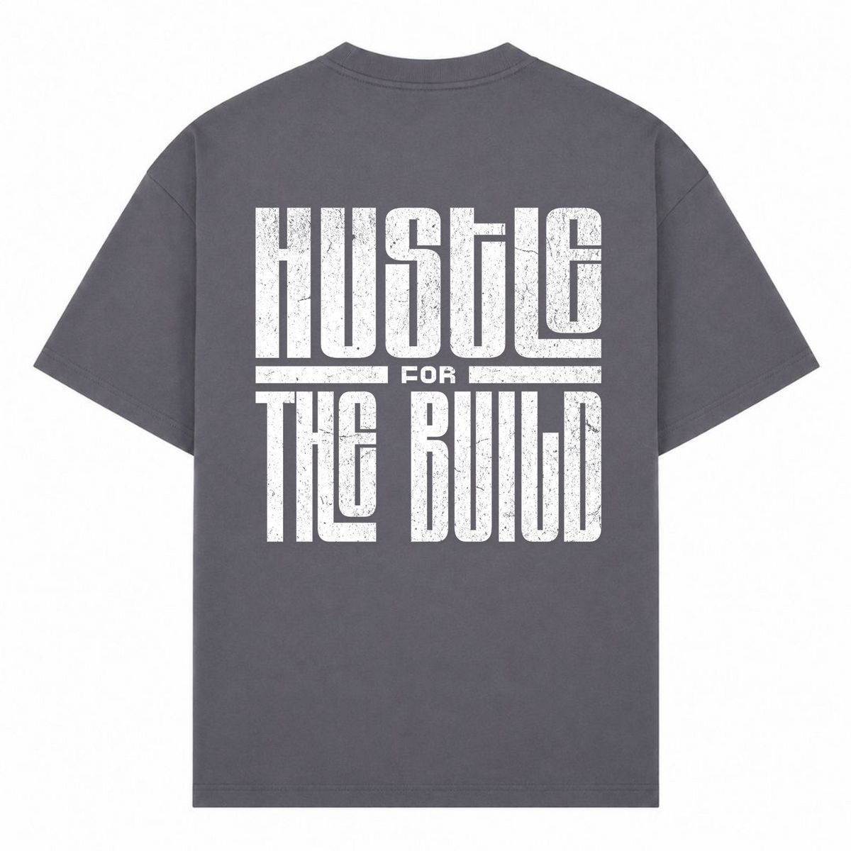 HUSTLE Oversized Tee - dark grey  - Rueckseite