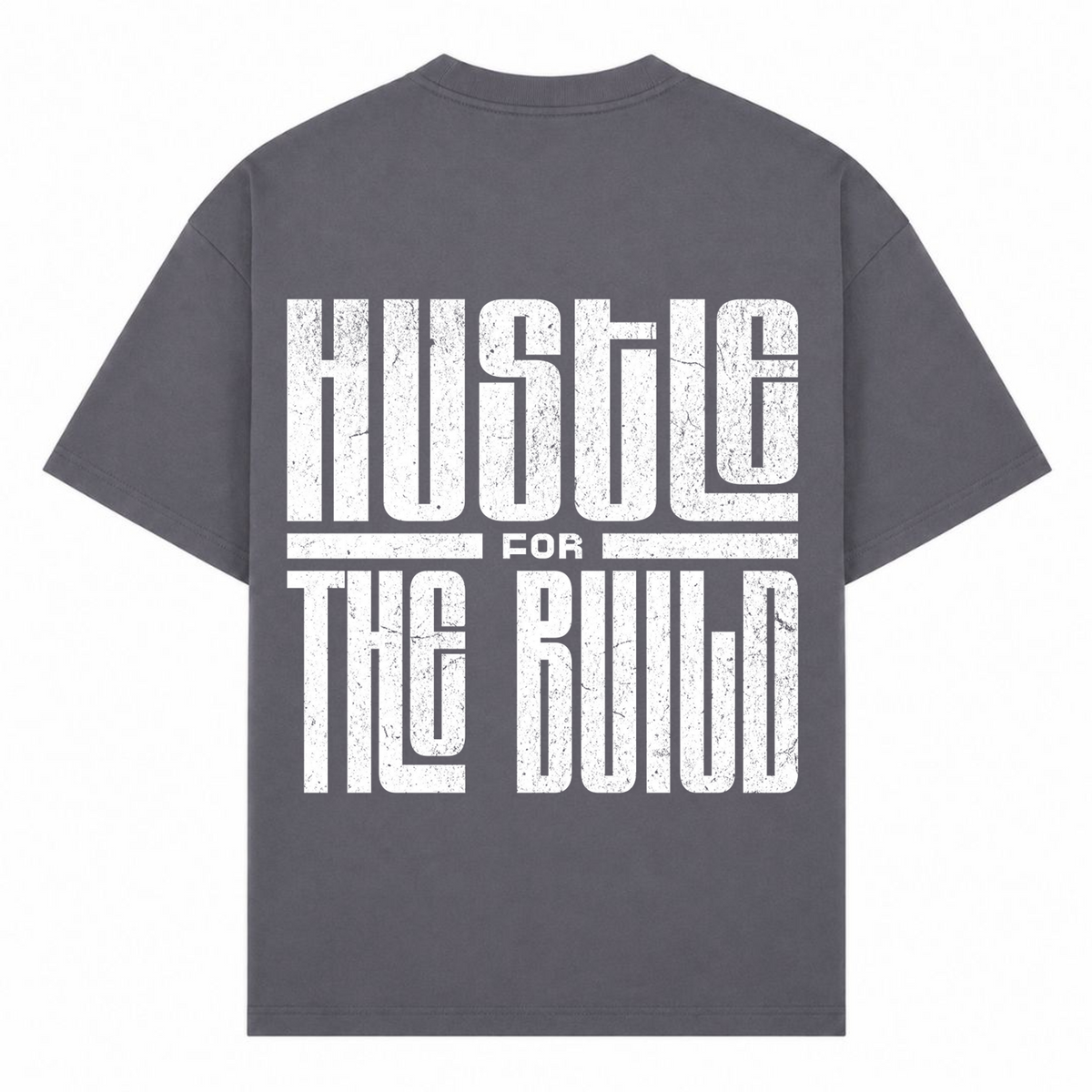 HUSTLE Oversized Tee - dark grey  - Rueckseite