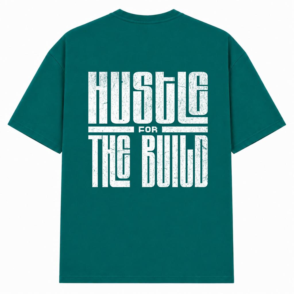 HUSTLE Oversized Tee - Green - Rueckseite