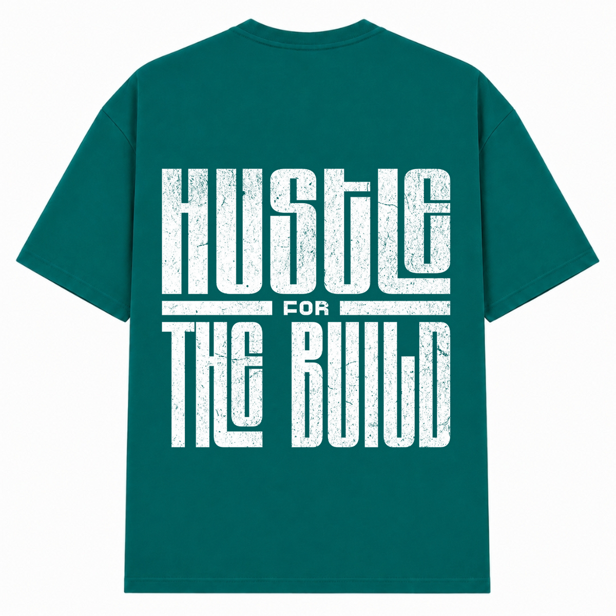 HUSTLE Oversized Tee - Green - Rueckseite