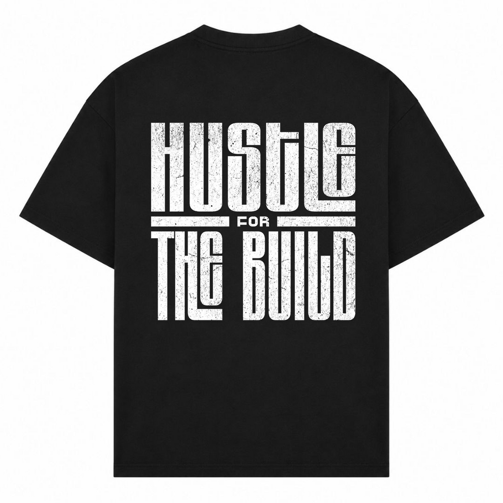 HUSTLE Oversized Tee - Schwarz - Rueckseite
