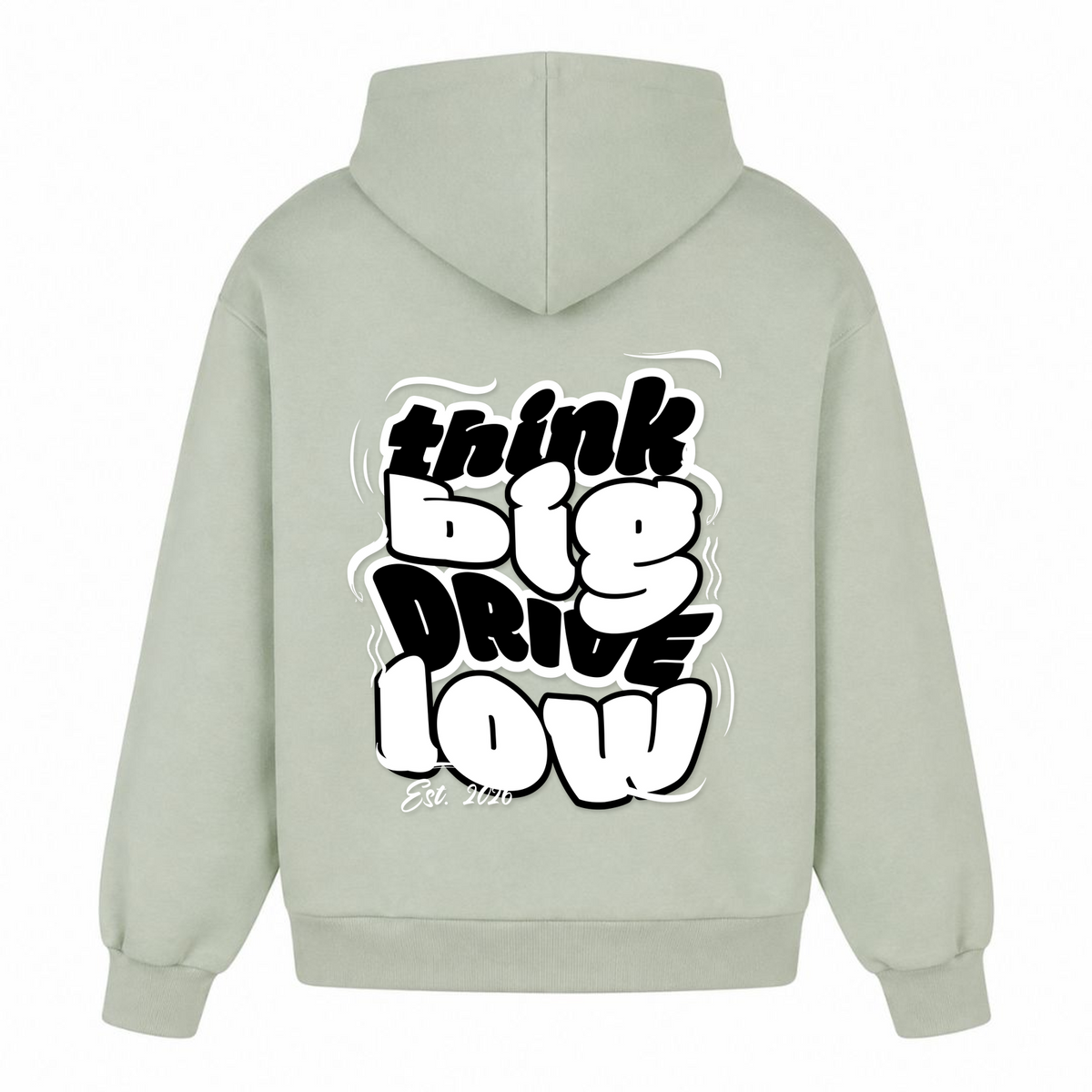 THINK BIG Oversized Hoodie  - light asphalt - Rueckseite