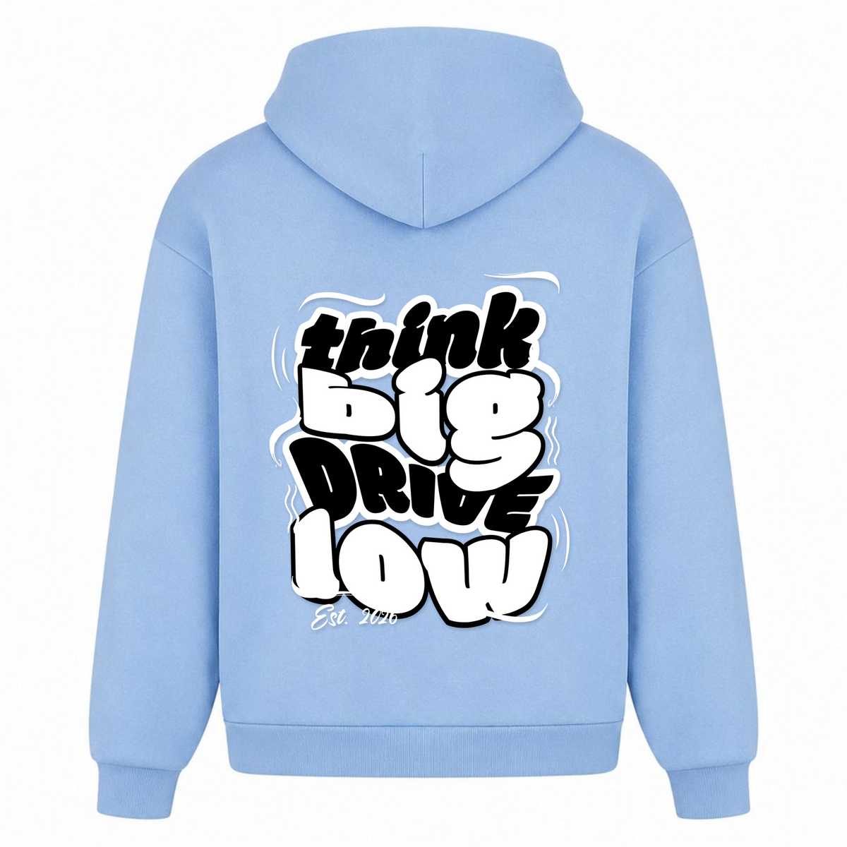 THINK BIG Oversized Hoodie  - powder blue - Rueckseite