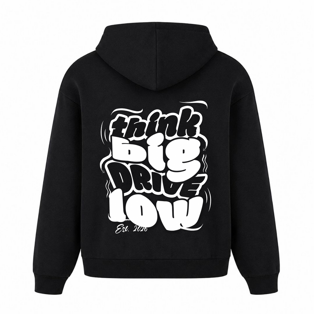 THINK BIG Oversized Hoodie  - Schwarz - Rueckseite