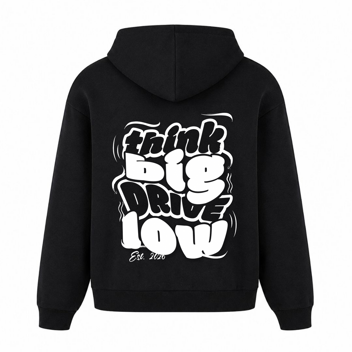 THINK BIG Oversized Hoodie  - Schwarz - Rueckseite