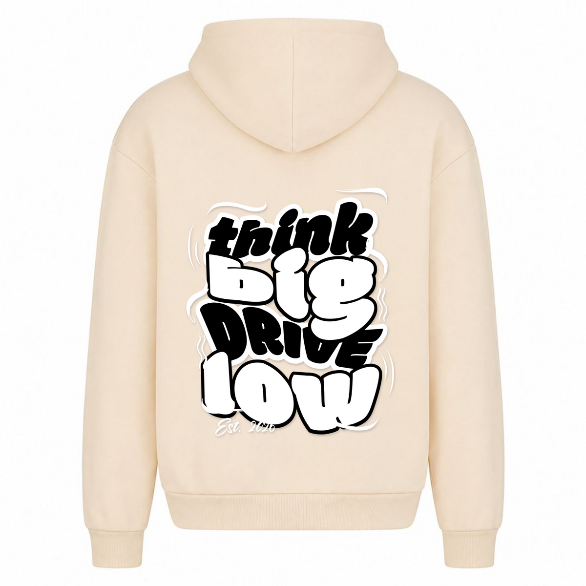 THINK BIG Oversized Hoodie  - White Sand - Rueckseite