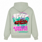 NEVER STOP Oversized Hoodie - light asphalt - Rueckseite