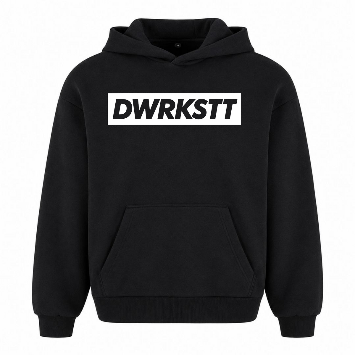 NEVER STOP Oversized Hoodie - Schwarz