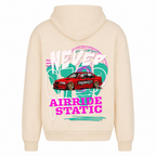 NEVER STOP Oversized Hoodie - White Sand - Rueckseite