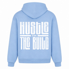 HUSTLE Oversized Hoodie - powder blue - Rueckseite