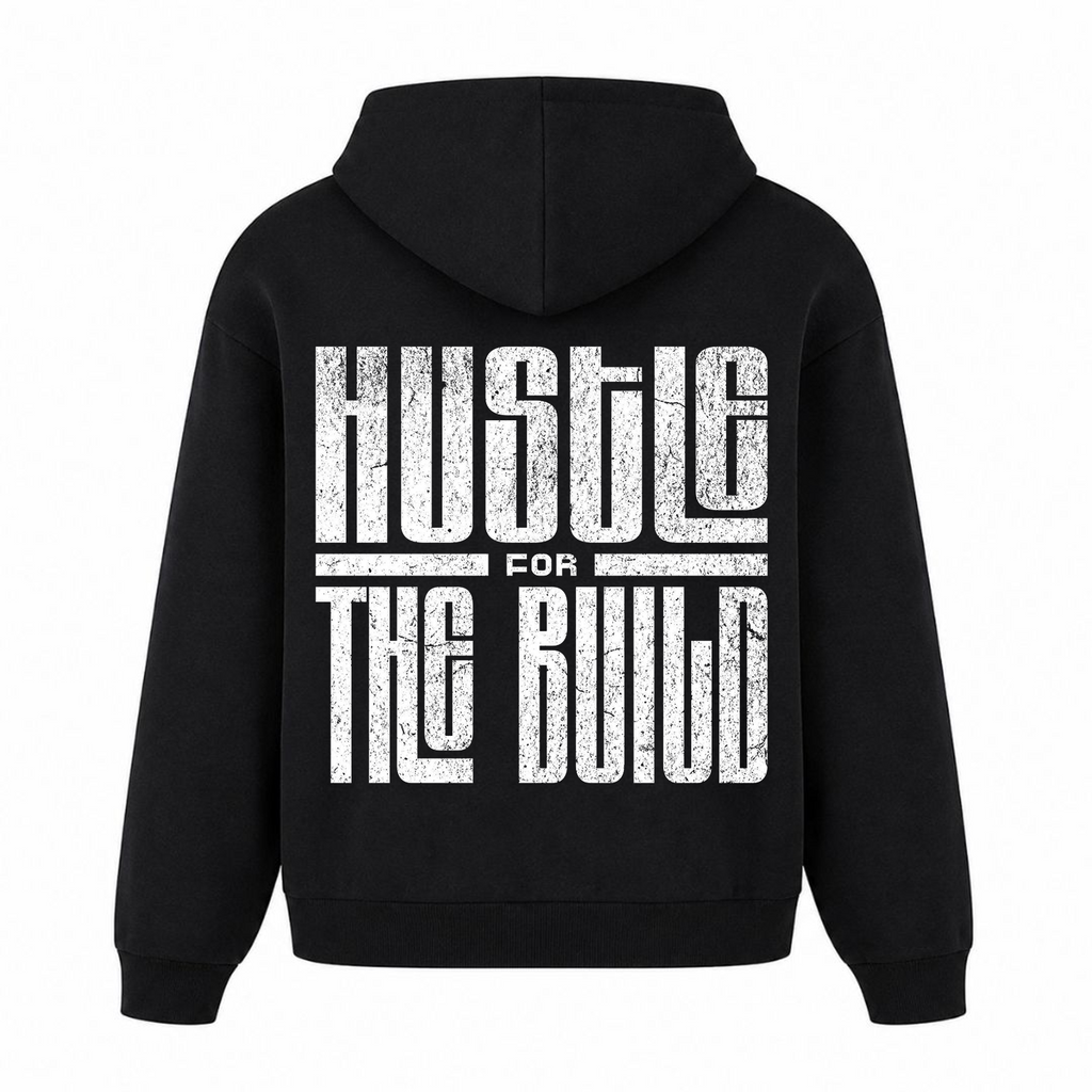 HUSTLE Oversized Hoodie - Schwarz - Rueckseite