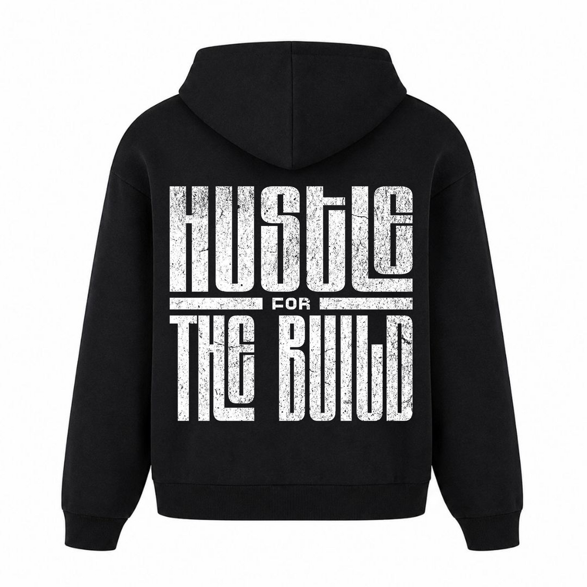 HUSTLE Oversized Hoodie - Schwarz - Rueckseite