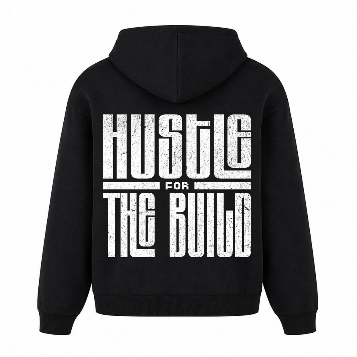 HUSTLE Oversized Hoodie - Schwarz - Rueckseite