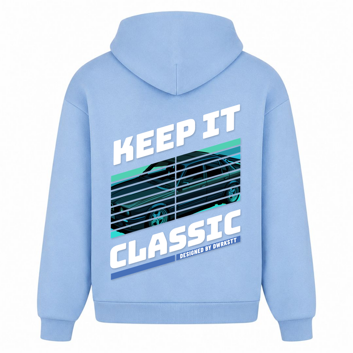 Keep it Classic Oversized Hoodie - powder blue - Rueckseite