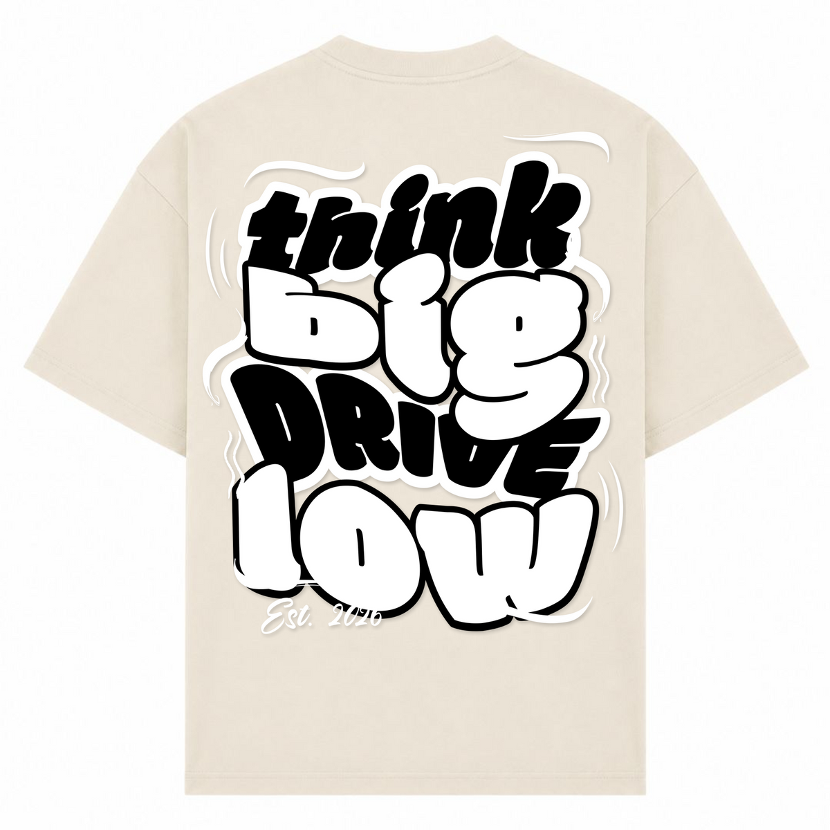 THINK BIG Oversized Tee - Sand - Rueckseite