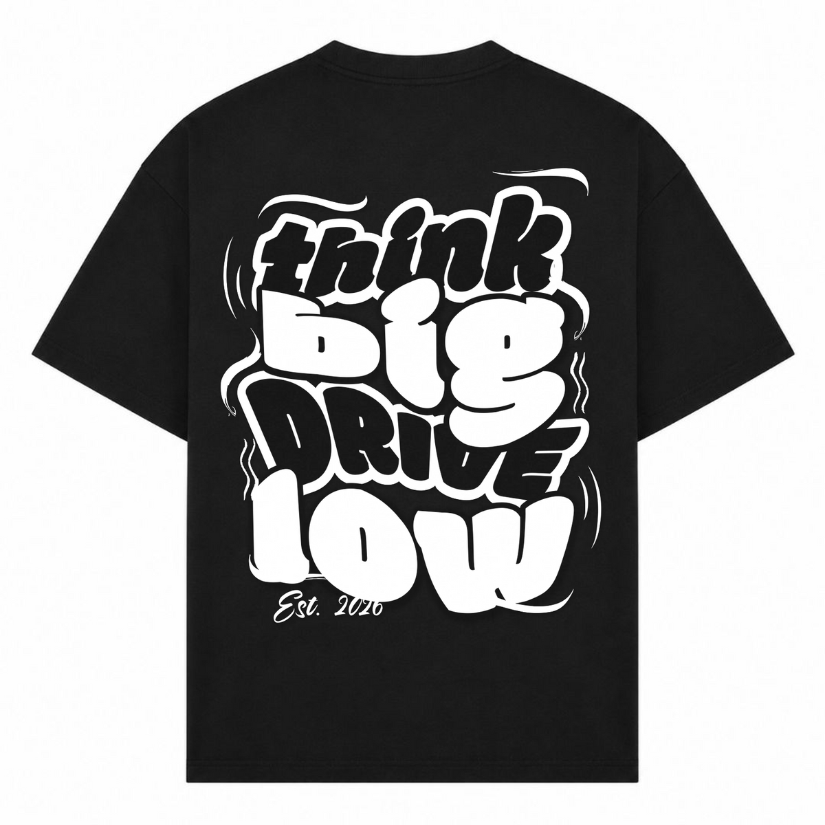 THINK BIG Oversize Tee - Schwarz - Rueckseite